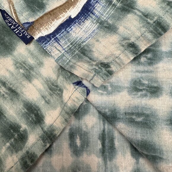 EUC Men's CHAPS RALPH LAUREN Hawaiian Palm Button Down Shirt Linen | Size L - Picture 4 of 7